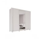 Ver imagem 1 de Guarda Roupa Casal Panamá Porta Espelho Central 3 Portas 4 Gavetas Salleto Branco