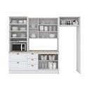 Ver imagem 4 de Cozinha Completa 7 Peças Americana 2 Aéreos 1 Balcão 1 Paneleiro 3 Complementos C5p64 Branco