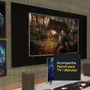 Ver imagem 5 de Mesa para Computador Gamer e Painel para Tv até 50 Madesa - Branco/preto