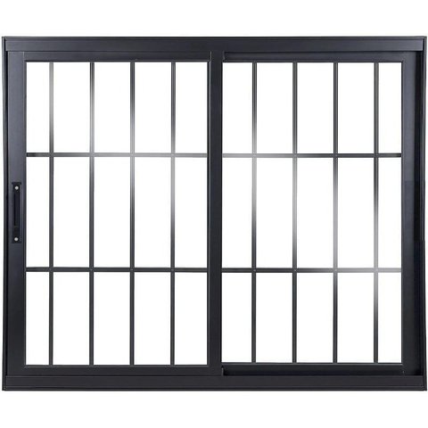 Vitro de Aluminio 2 Folhas com Grade Linha Premium:1,00 X 1,50/preto