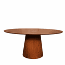 Ver imagem 1 de Mesa de Jantar Cone Oval 120x80 Cm Tampo Freijó Base Freijó Freijó Personal Art Design