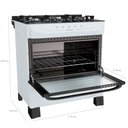 Ver imagem 2 de Fogão Mueller MFV5BB 5 Bocas Automático Mesa Vidro Temperado com Ultra Chama