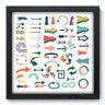 Quadro Decorativo Setas N6088 33cm x 33cm - 1