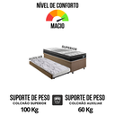 Ver imagem 7 de Bicama Box Baú Solteiro com Colchão Gransleep Ecoflex Molas Verticoil Linho Marrom 88x188