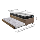 Ver imagem 2 de Bicama Box Baú Solteiro com Colchão Gransleep Ecoflex Molas Verticoil Linho Marrom 88x188