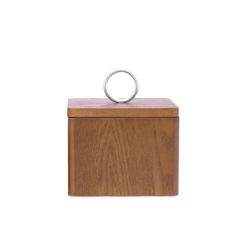 Caixa Decorativa em MDF e Ferro Prata 15cm 23538g Mart