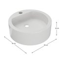 Ver imagem 2 de Cuba Sobrepor Banheiro Redonda 35x12x35cm Multimóveis Cr10153 Branco