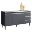 Ver imagem 4 de Balcão de Pia Ambiente Andréia 160 Cm Cinza Fosco - Ajl