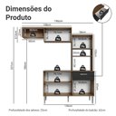 Ver imagem 4 de Armário de Cozinha Compacta 196cm Rustic/preto Aura Madesa 01