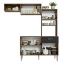 Ver imagem 6 de Armário de Cozinha Compacta 196cm Rustic/preto Aura Madesa 01