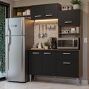 Ver imagem 1 de Armário de Cozinha Compacta 196cm Rustic/preto Aura Madesa 01