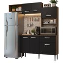 Ver imagem 3 de Armário de Cozinha Compacta 196cm Rustic/preto Aura Madesa 01