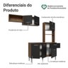 Armário de Cozinha Compacta 196cm Rustic/preto Aura Madesa 01 - 5