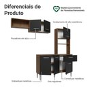 Ver imagem 5 de Armário de Cozinha Compacta 196cm Rustic/preto Aura Madesa 01