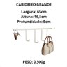 Cabideiro Industrial Decorativo Ferro Branco 45x16x5cm Cor:branco - 5