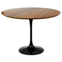 Ver imagem 1 de Mesa de Jantar Saarinen Redonda Preta com Tampo 1,20M - Madeira - Madeira Imbúia