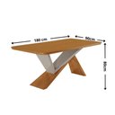 Ver imagem 4 de Mesa de Jantar Yasmin 180cm Tampo Mdf Laminado Canto Copo com 6 Cadeiras Carol