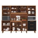 Ver imagem 4 de Cozinha Compacta 1 Peça 8 Portas 3 Gavetas 242cm com Tampo