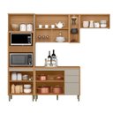 Ver imagem 3 de Cozinha Modulada Allure Linea Brasil 5 Peças Mdf com Cristaleira Led e Armário Basculante A02m4