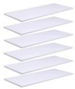Ver imagem 1 de Kit 6 Prateleiras de Madeira MDF Branca