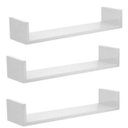 Ver imagem 1 de Kit Prateleiras U Estante De Livros Branco 60 Cm 3 Unidades