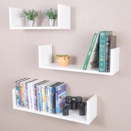 Kit Prateleiras U Estante De Livros Branco 60 Cm 3 Unidades - 5