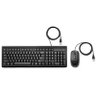 Kit Teclado e Mouse com Fio HP 160 USB Preto - 6HD76AA - 1