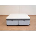 Ver imagem 3 de Cama Box Baú King Size Bipartida Serenelife - Suede Cinza Claro