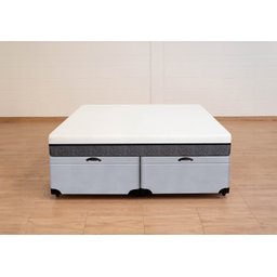 Cama Box Baú King Size Bipartida Serenelife - Suede Cinza Claro - 3
