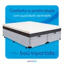 Ver imagem 5 de Cama Box Baú King Size Bipartida Serenelife - Suede Cinza Claro