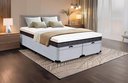 Ver imagem 1 de Cama Box Baú King Size Bipartida Serenelife - Suede Cinza Claro