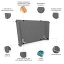 Ver imagem 3 de Cabeceira Cama Box King 195cm Nicea P02 Linho Cinza - Mpozenato