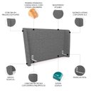 Ver imagem 3 de Cabeceira Cama Box King 195cm Nicea P02 Linho Cinza - Mpozenato
