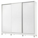 Ver imagem 2 de Guarda Roupa Infantil 100% Mdf Madesa Logan 3 Portas de Correr com Pés - Branco