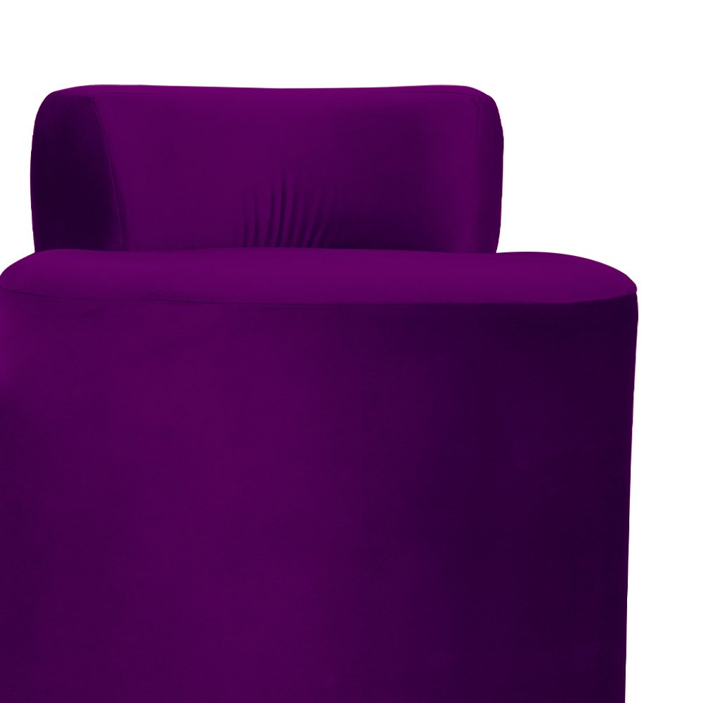 Puff Athenas Sapata Plástica Veludo Cores - DS Estofados - Roxo - 2