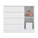 Ver imagem 5 de Guarda-Roupa Infantil 825 e Cômoda 2561 Doce Sonho Branco