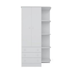 Guarda-Roupa Infantil 825 e Cômoda 2561 Doce Sonho Branco - 2