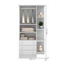 Ver imagem 3 de Guarda-Roupa Infantil 825 e Cômoda 2561 Doce Sonho Branco