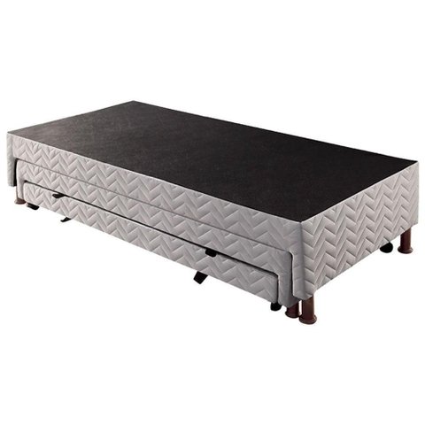 Cama Box C/ 2 Aux Solteiro + Colchã£o D33 Confort Ultra Paropas