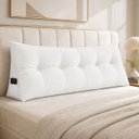 Ver imagem 1 de Almofada Encosto Triangular Cama Leitura Cabeceira Suede
