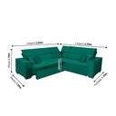 Ver imagem 2 de Sofá Milão 2.50mx2.50m de Canto, Retrátil e Reclinável - Verde