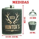 Ver imagem 2 de Cantil de Bolso Porta Bebidas Whisky Drinks Inoxidável Couro
