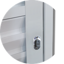 Ver imagem 2 de Porta de Correr Suspensa Veneziana Esq L.25 Branca 210x100 Brimak