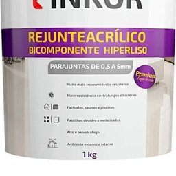 Rejunte Acrílico Bicomponente Premium Hiperliso Inkor Branco Pote 1kg - 5
