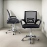 Kit 4 Cadeiras Escritório Home Office Giratória Preto - 2