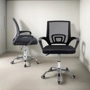 Ver imagem 2 de Kit 4 Cadeiras Escritório Home Office Giratória Preto
