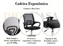Ver mais imagens de Kit 4 Cadeiras Escritório Home Office Giratória Preto