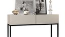 Ver imagem 4 de Aparador Buffet para Hall de Entrada Luxo Eros 90cm Off White/Preto Decoração Ambiente