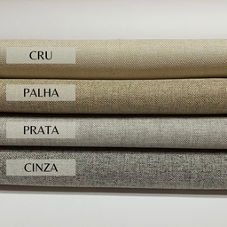Puff Piave em Linho Puf Decorativo Sala Escritório Pés Madeira Maciça Cinza - 7