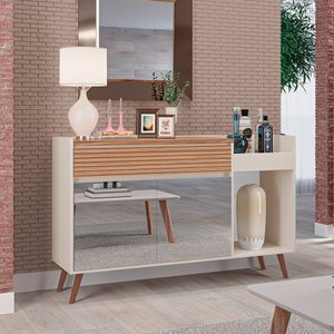 Buffet Nova York Tuboarte 100 % em MDF Off White Rippas